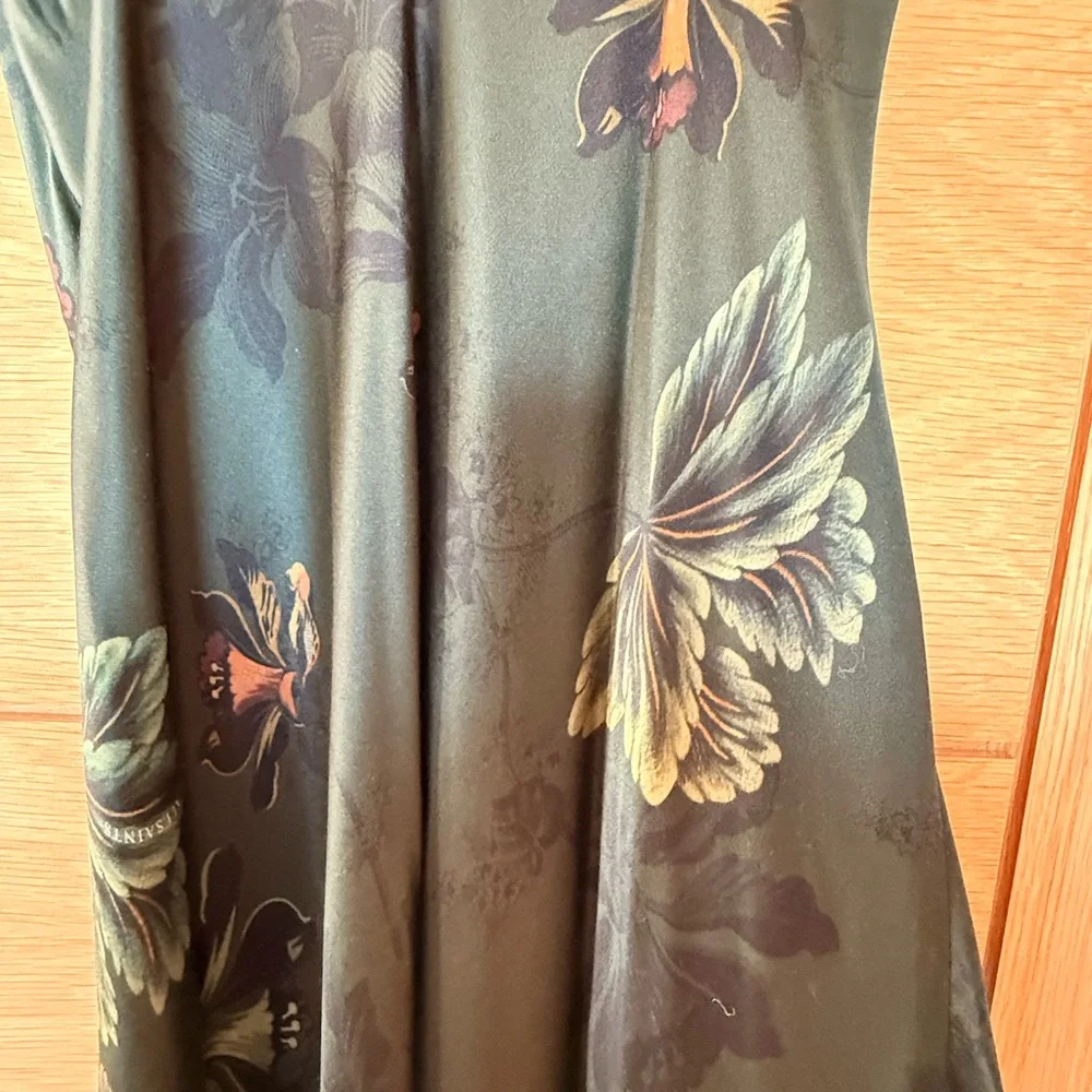All Saints Elegant Green Floral Dress - Picture 4 of 7
